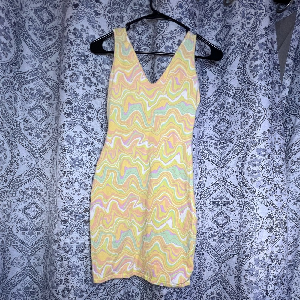 BODYCON TRIPPY COLORFUL DRESS